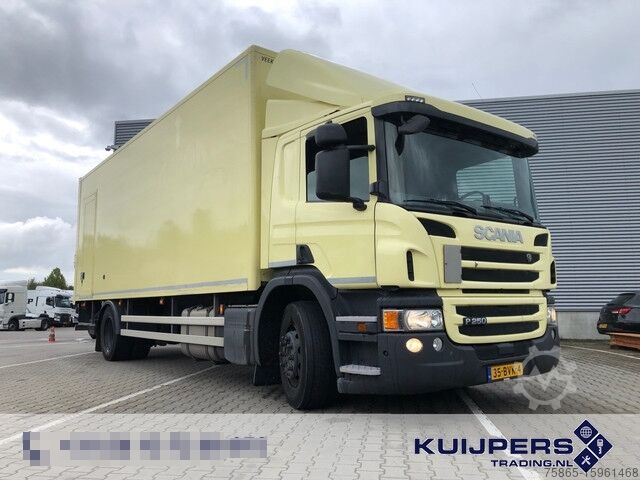 Koffer Scania P250 Euro 6 / 261 dkm / Box / Laadklep 3000 kg / A