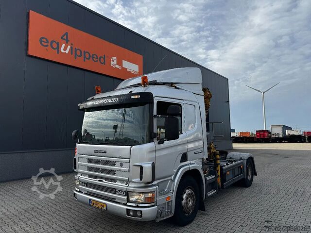 Camião-grua Scania P114-340 + HIAB 19-5 crane + remote / Euro-3 / ...