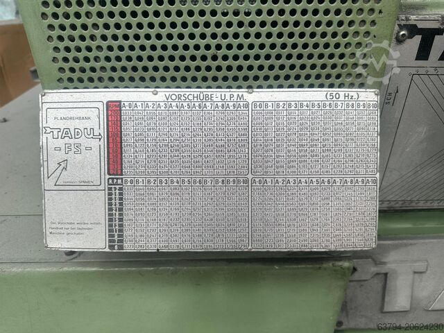 مخرطة التوجيه (Facing Lathe) TADU FS 750 Facing Lathe