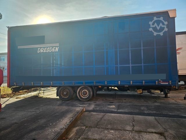 Avoin perävaunu pressulla ACKERMANN-FRUEHAUF Tandem Gardine, Edscha,Hubdach