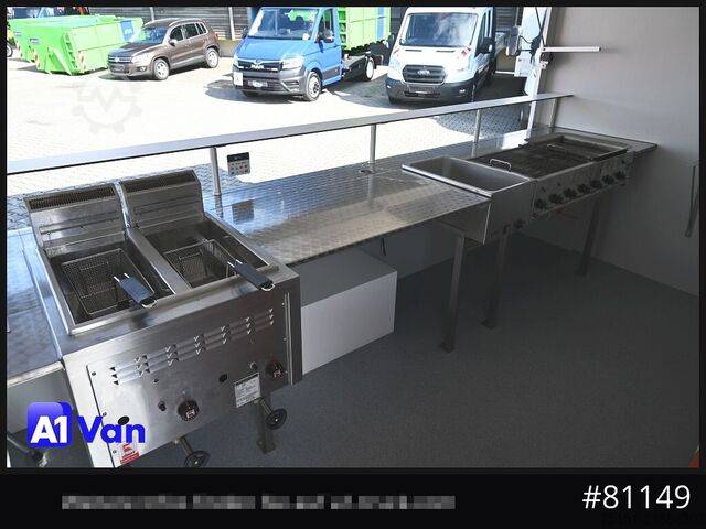 Прицеп для перевозки скота SEICO Seico AE42-18w Verkaufsanhänger Imbiss, Fritteuse, Kühlschrank