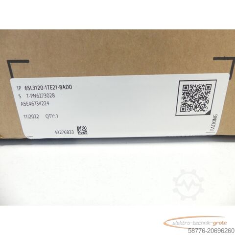 Siemens íhlutur Siemens 6SL3120-1TE21-8AD0 Single Motor Modul 18A SN: T-PN6273028 FS: E ungebr.