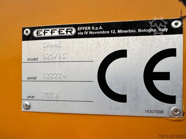 起重卡车 Volvo FH 480 6x4 Effer 525/6S + Fly Jib 6S ,Winch Euro 5