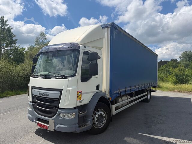 Autocarro con pianale e telone DAF LF 290 19T EURO 6 TAULINER 8,85M