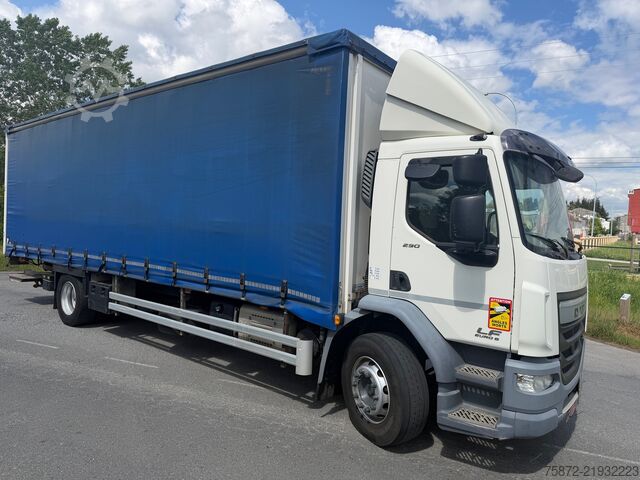 Autocarro con pianale e telone DAF LF 290 19T EURO 6 TAULINER 8,85M