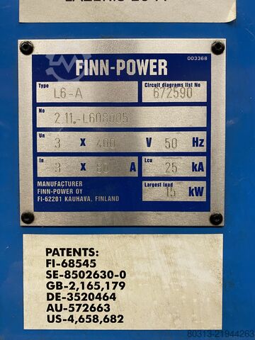 Resonator-turbine FINNPOWER L6A