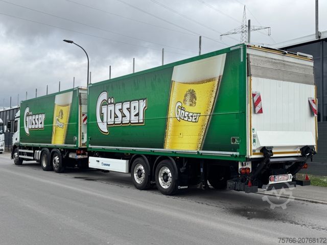 Tovornjak za prevoz pijač MERCEDES-BENZ ACTROS 2540 L/ 2 x LBW / LENKACHSE / KOMPLETTZUG