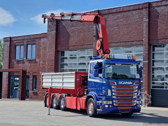 Volquete con grúa Scania R560 V8 8x4*4 - HIAB 244 K5 Crane / Kran / Grua...