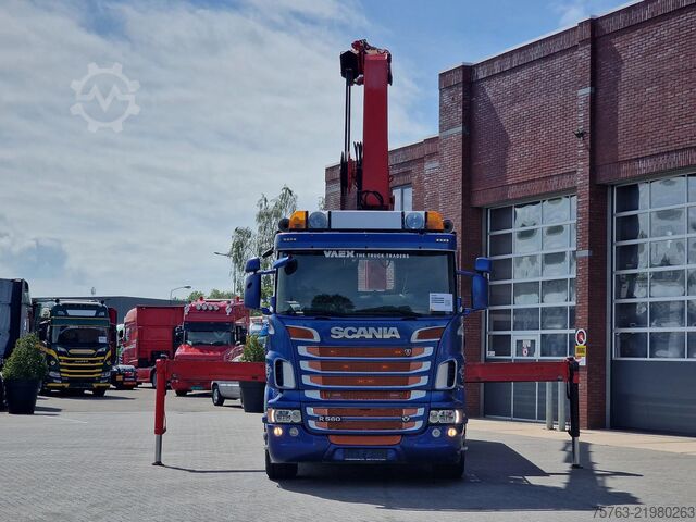 Автомобил с кран Scania R560 V8 8x4*4 - HIAB 244 K5 Crane / Kran / Grua...