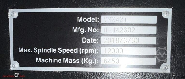 कार्यक्षेत्र मशीनिंग केंद्र HURCO VMX42i