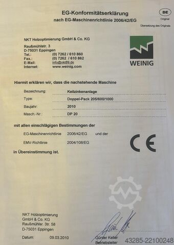 лінія з'єднання на мікрошип WEINIG NKT