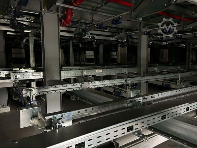 Overhead conveyor system with carriers Dürkopp Transportanlage