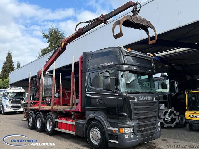 Transporteri od drveta Scania R620 V8 8x4, Kesla 2012T, Euro 5