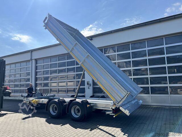 Przyczepa wywrotka Möslein TTD 19 B  19 t Tandemkipper- Tieflader hydraulischer Klappe Breitbereifung