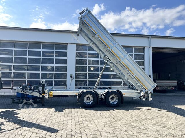 Przyczepa wywrotka Möslein TTD 19 B  19 t Tandemkipper- Tieflader hydraulischer Klappe Breitbereifung
