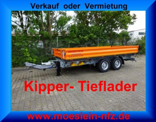 Przyczepa wywrotka Möslein TTD11 Orange  neuer Tandem 3- Seitenkipper Tieflader-- Neufahrzeug --