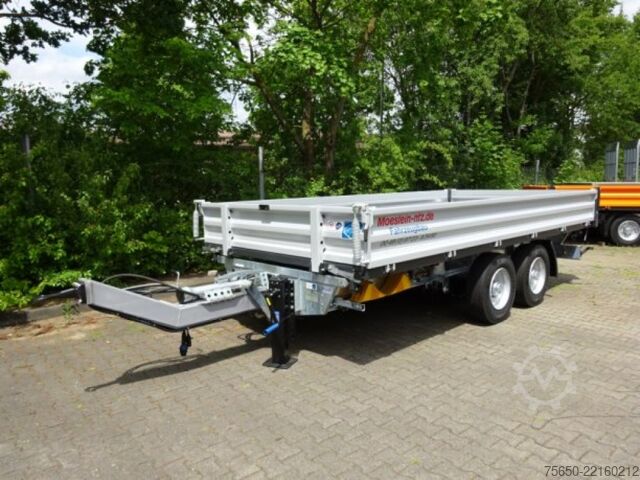 Trailer tipper Möslein TTD11 weiß  neuer Tandem 3- Seitenkipper Tieflader-- Neufahrzeug --