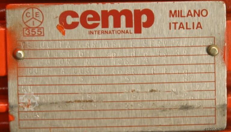 Elektrimootor 0,75 kW 1400 p / min cemp EEH 80