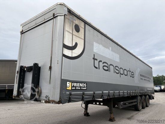 Open semitrailer with tarp KöGEL SN24 TAUTLINER, PALETTENKASTEN, SAF-ACHSEN