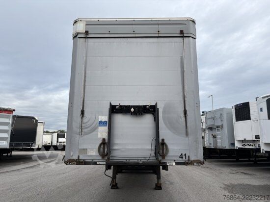 Open semitrailer with tarp KöGEL SN24 TAUTLINER, PALETTENKASTEN, SAF-ACHSEN
