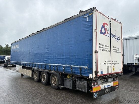 Open semitrailer with tarp KRONE SD 24 TAUTLINER, BPW-ACHSEN, LIFTACHSE, EDSCHA-VERDECK,