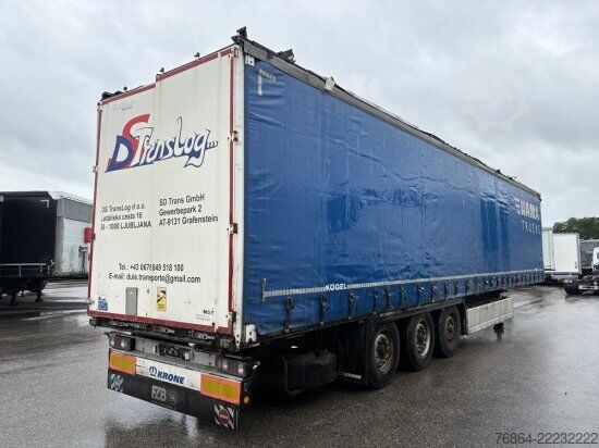 Open semitrailer with tarp KRONE SD 24 TAUTLINER, BPW-ACHSEN, LIFTACHSE, EDSCHA-VERDECK,