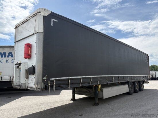Open semitrailer with tarp SCHMITZ PLANE, VARIOS, LIFTACHSE,  EDSCHA-VERDECK, UNFALLFAHRZEUG/FAHRBEREIT