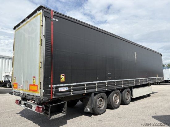 Open semitrailer with tarp SCHMITZ PLANE, VARIOS, LIFTACHSE,  EDSCHA-VERDECK, UNFALLFAHRZEUG/FAHRBEREIT