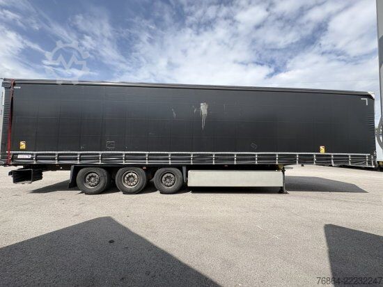 Open semitrailer with tarp SCHMITZ PLANE, VARIOS, LIFTACHSE,  EDSCHA-VERDECK, UNFALLFAHRZEUG/FAHRBEREIT