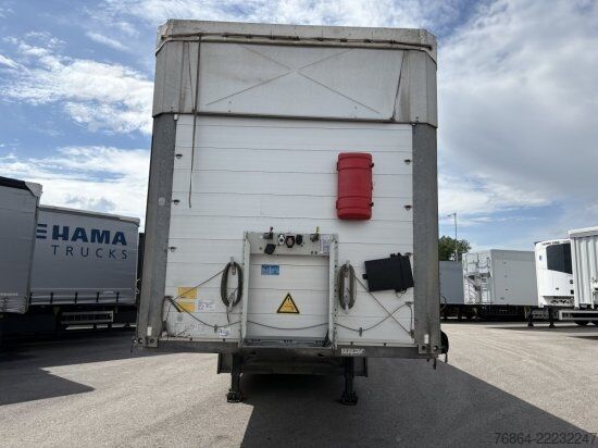 Open semitrailer with tarp SCHMITZ PLANE, VARIOS, LIFTACHSE,  EDSCHA-VERDECK, UNFALLFAHRZEUG/FAHRBEREIT
