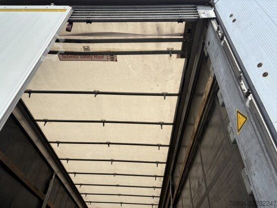 Open semitrailer with tarp SCHMITZ PLANE, VARIOS, LIFTACHSE,  EDSCHA-VERDECK, UNFALLFAHRZEUG/FAHRBEREIT