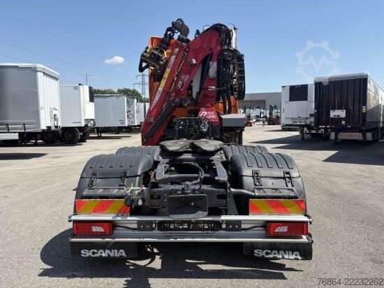 Tractor unit SCANIA R650 V8, 6X2, E6, LEDER, PENZ-CRANE 15Z - HOLZLADEKRAN