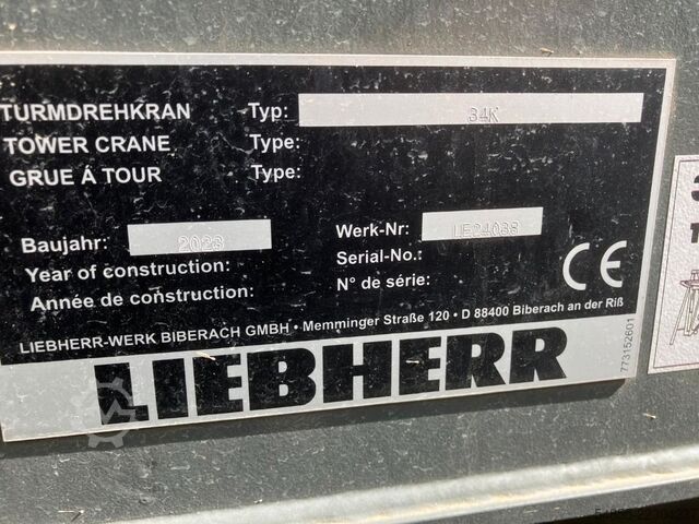 Vinç kulle LIEBHERR 34K
