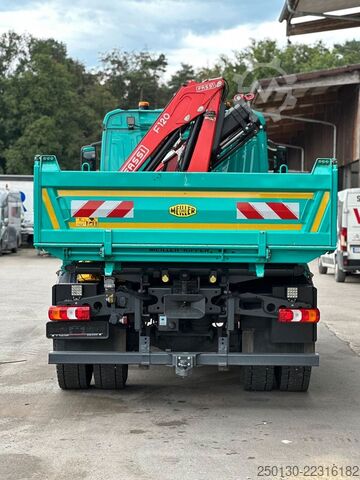 کامیون کمپر سه طرفه MERCEDES-BENZ Arocs 1832 K 4x2 MEILLER & FASSI F120B LK