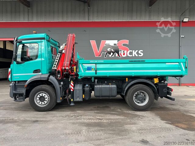 کامیون کمپر سه طرفه MERCEDES-BENZ Arocs 1832 K 4x2 MEILLER & FASSI F120B LK