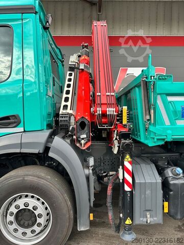 کامیون کمپر سه طرفه MERCEDES-BENZ Arocs 1832 K 4x2 MEILLER & FASSI F120B LK