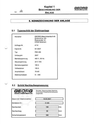 Ekscentrična presa GEORG PEE 400