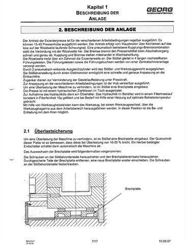 Ekscentrična presa GEORG PEE 400