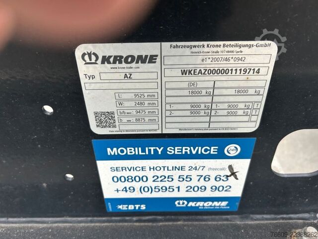Remolque con chasis intercambiable KRONE 2 Achswechselfahrgestell, Typ: MAXI AZW 18 eL3B7