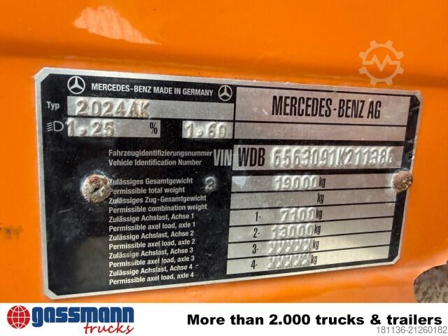 Sasi truk Mercedes-Benz SK 2024 AK 4x4