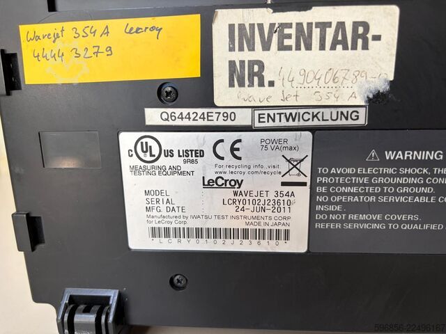 измервателна система LeCroy WaveJet 354A Oscyloskop Cyfrowy 500 MHz 2 GS/s 4-Kanałowy LeCroy WaveJet 354A Oscyloskop Cyfrowy 500 MHz 2 GS/s 4-Kanałowy