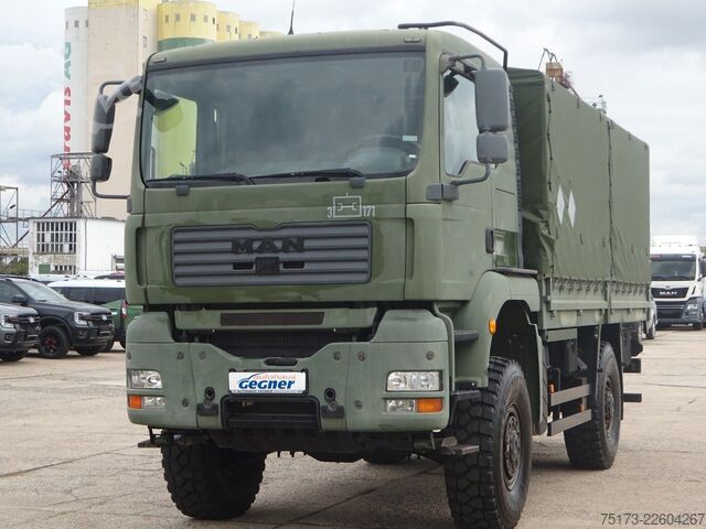 Camión plataforma con toldo MAN TGA 18.360 4x4 BB Pritsche/Plane