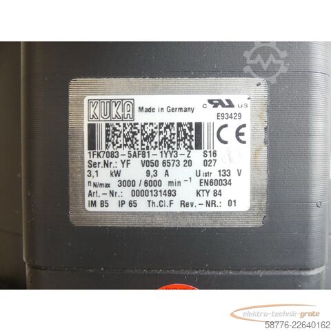 Upravljačka jedinica KUKA 1FK7083-5AF81-1YY3-Z S16 Servomotor SN: YFV050657320027