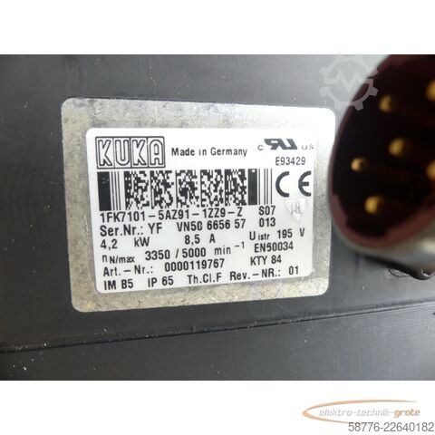Upravljačka jedinica KUKA 1FK7101-5AZ91-1ZZ9-Z S07 Servomotor SN: YFVN50665657013