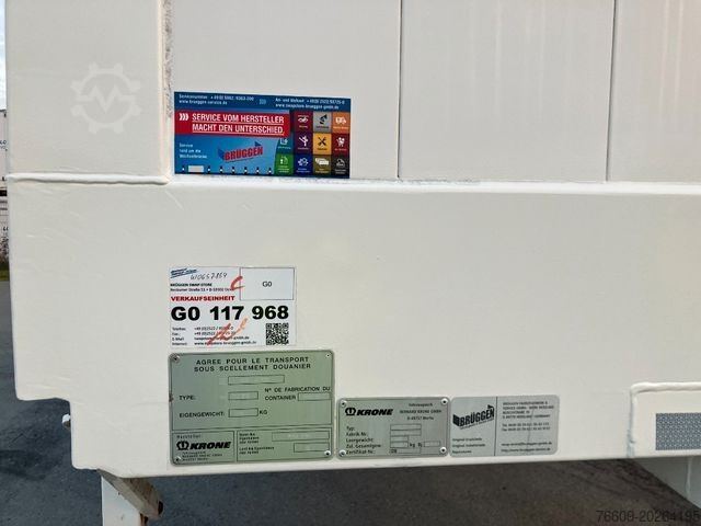 Trailer bak swap body KRONE Wechselbrücke Koffer
