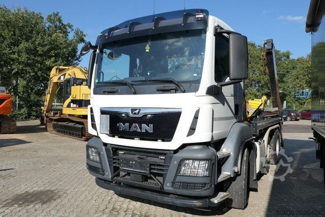 Kippiauto MAN 26.460 TGS 6x2, Hiab FTR18, Funk, Vorlauflenk,AC