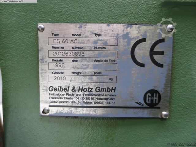 Mesin gerinda permukaan GEIBEL & HOTZ FS 60 AC