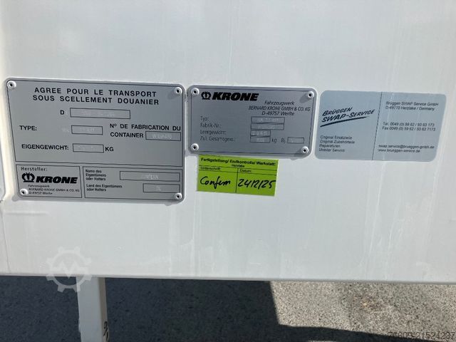 Remorcă cu caroserie interschimbabilă KRONE Wechselbrücke Koffer