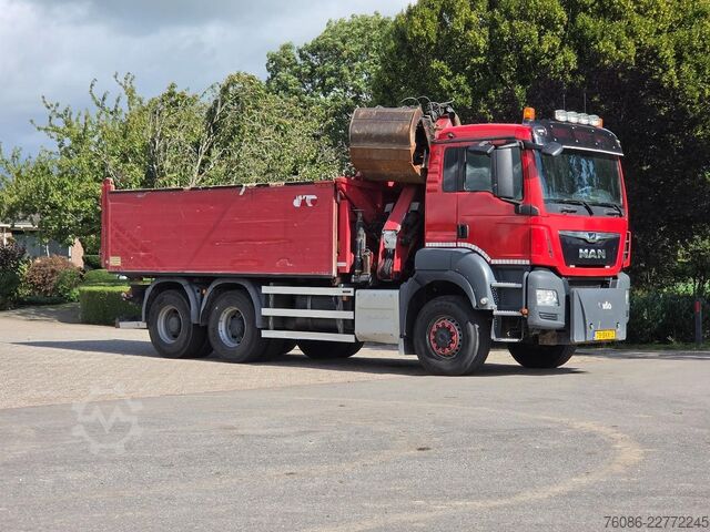 3-sidig tipper MAN TGS 420 !!6X6!! Z-KRAAN KIPPER NL TRUCK TOP!!