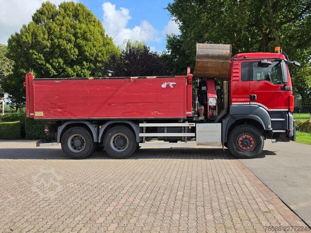3-sidig tipper MAN TGS 420 !!6X6!! Z-KRAAN KIPPER NL TRUCK TOP!!